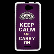Coque HTC Desire 516 Keep Calm and Carry on Violet