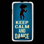 Coque HTC Desire 516 Keep Calm and Dance Bleu