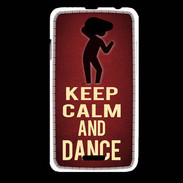 Coque HTC Desire 516 Keep Calm and Dance Rouge