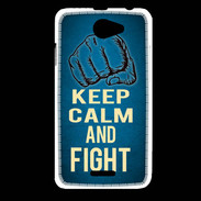 Coque HTC Desire 516 Keep Calm and Fight Bleu