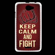Coque HTC Desire 516 Keep Calm and Fight Rouge