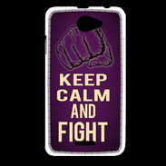 Coque HTC Desire 516 Keep Calm and Fight Violet
