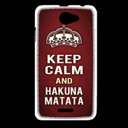 Coque HTC Desire 516 Keep Calm and Hakuna Matata Rouge