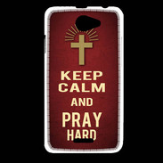 Coque HTC Desire 516 Keep Calm and Pray Christian Rouge