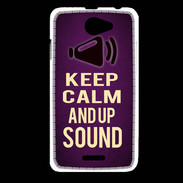 Coque HTC Desire 516 Keep Calm and Up Sound Violet