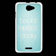 Coque HTC Desire 516 Boulot Apéro Dodo Turquoise ZG