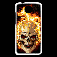 Coque HTC Desire 601 Tête de mort en flamme 5
