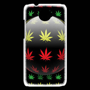 Coque HTC Desire 601 Effet cannabis sur fond noir