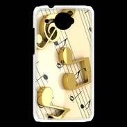 Coque HTC Desire 601 Portée de notes en or