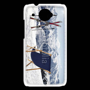 Coque HTC Desire 601 transat et skis neige