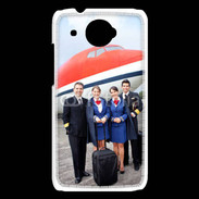 Coque HTC Desire 601 Commandant de bord et hôtesse de l'air 3