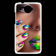 Coque HTC Desire 601 Bouche et ongles multicouleurs 5