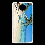 Coque HTC Desire 601 Palmier sur la plage tropicale