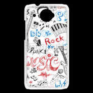 Coque HTC Desire 601 Eléments de musique en dessin