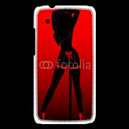 Coque HTC Desire 601 Pole danseuse noir et rouge