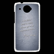 Coque HTC Desire 601 Les Folies Bleu Citation Oscar Wilde