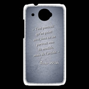Coque HTC Desire 601 Portrait Ame Bleu Citation Oscar Wilde