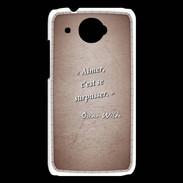 Coque HTC Desire 601 Aimer Rouge Citation Oscar Wilde