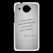 Coque HTC Desire 601 Démocratie Gris Citation Oscar Wilde