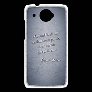 Coque HTC Desire 601 Dieux prières Bleu Citation Oscar Wilde