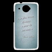 Coque HTC Desire 601 Brave Turquoise Citation Oscar Wilde