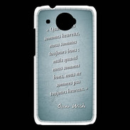 Coque HTC Desire 601 Bons heureux Turquoise Citation Oscar Wilde