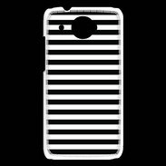 Coque HTC Desire 601 rayures noires et blanches