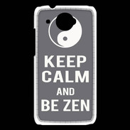 Coque HTC Desire 601 Keep Calm Be Zen Gris