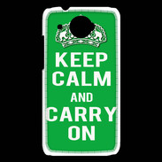 Coque HTC Desire 601 Keep Calm Carry on Vert