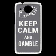 Coque HTC Desire 601 Keep Calm Gamble Gris