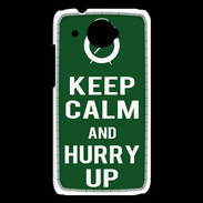 Coque HTC Desire 601 Keep Calm Hurry up Vert