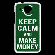 Coque HTC Desire 601 Keep Calm Make money Vert