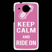 Coque HTC Desire 601 Keep Calm Ride on Rose