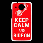 Coque HTC Desire 601 Keep Calm Ride on Rouge