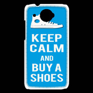 Coque HTC Desire 601 Keep Calm Buy Shoes Cyan 