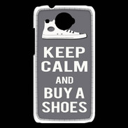 Coque HTC Desire 601 Keep Calm Buy Shoes Gris