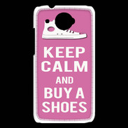 Coque HTC Desire 601 Keep Calm Buy Shoes Rose