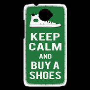 Coque HTC Desire 601 Keep Calm Buy Shoes Vert