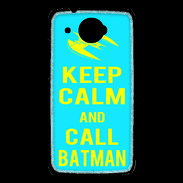 Coque HTC Desire 601 Keep Calm Batman Cyan