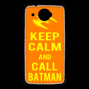 Coque HTC Desire 601 Keep Calm Call Batman Orange