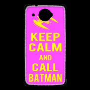 Coque HTC Desire 601 Keep Calm Call Batman Rose