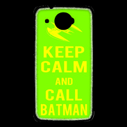 Coque HTC Desire 601 Keep Calm Call Batman Vert pomme