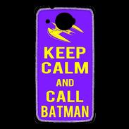 Coque HTC Desire 601 Keep Calm Call Batman Violet