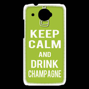 Coque HTC Desire 601 Keep Calm Drink champagne Vert pomme