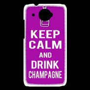 Coque HTC Desire 601 Keep Calm Drink champagne Violet
