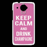 Coque HTC Desire 601 Keep Calm Drink champagne Rose