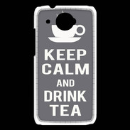 Coque HTC Desire 601 Keep Calm Drink Tea Gris