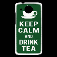 Coque HTC Desire 601 Keep Calm Drink Tea Vert