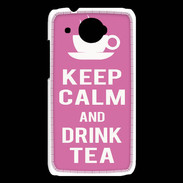 Coque HTC Desire 601 Keep Calm Drink Tea Rose