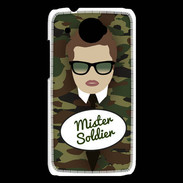 Coque HTC Desire 601 Mister Soldier Chatain